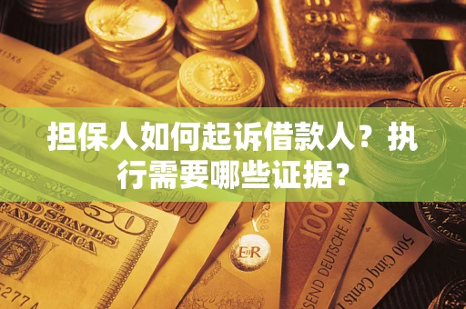 武汉担保人如何起诉借款人？执行需要哪些证据？