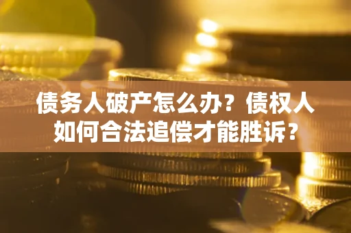 武汉债务人破产怎么办？债权人如何合法追偿才能胜诉？