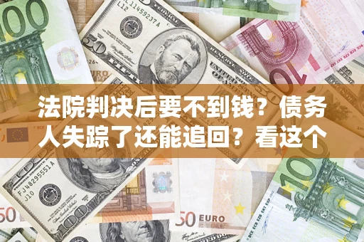 武汉法院判决后要不到钱？债务人失踪了还能追回？看这个方法！