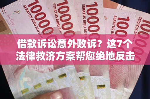 武汉借款诉讼意外败诉？这7个法律救济方案帮您绝地反击！
