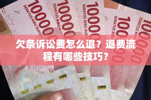 武汉欠条诉讼费怎么退？退费流程有哪些技巧？
