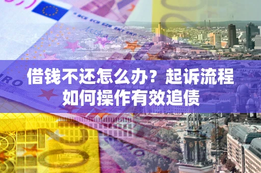 武汉借钱不还怎么办？起诉流程如何操作有效追债