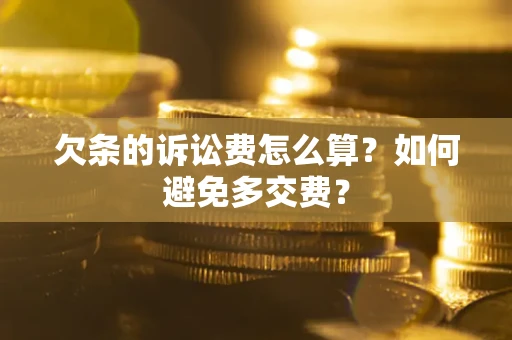 武汉欠条的诉讼费怎么算？如何避免多交费？