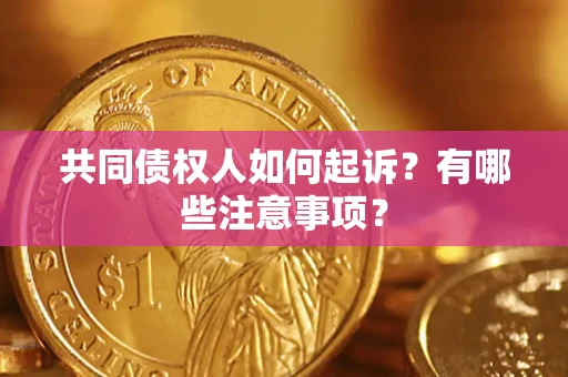 武汉共同债权人如何起诉？有哪些注意事项？